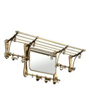 Coatrack Westend Antique brass finish | mirror glass