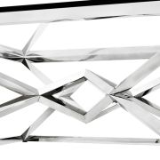 Coffee Table Gizeh Polished stainless steel | clear glass 100 x 100 x H. 45 cm