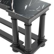 Console Table Archimedes Waxed black finish | black marble 160 x 50 x H. 79 cm