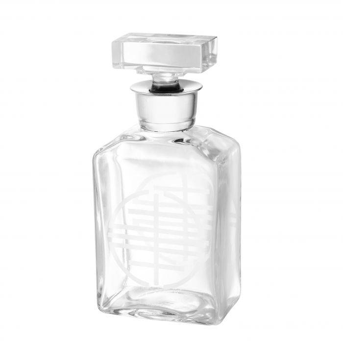 Decanter Absolut Hand blown clear glass | nickel finish