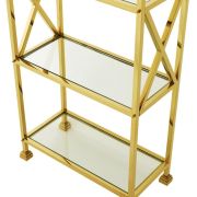 Cabinet Empire Gold finish | clear glass 65 x 32,5 x H. 230 cm