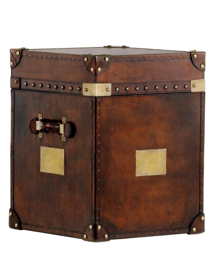 Trunk Réunion tobacco leather