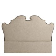 Headboard Bounty Off-white linen | black piping Suitable for 180 cm bed 200 x H. 144 x D. 8 cm