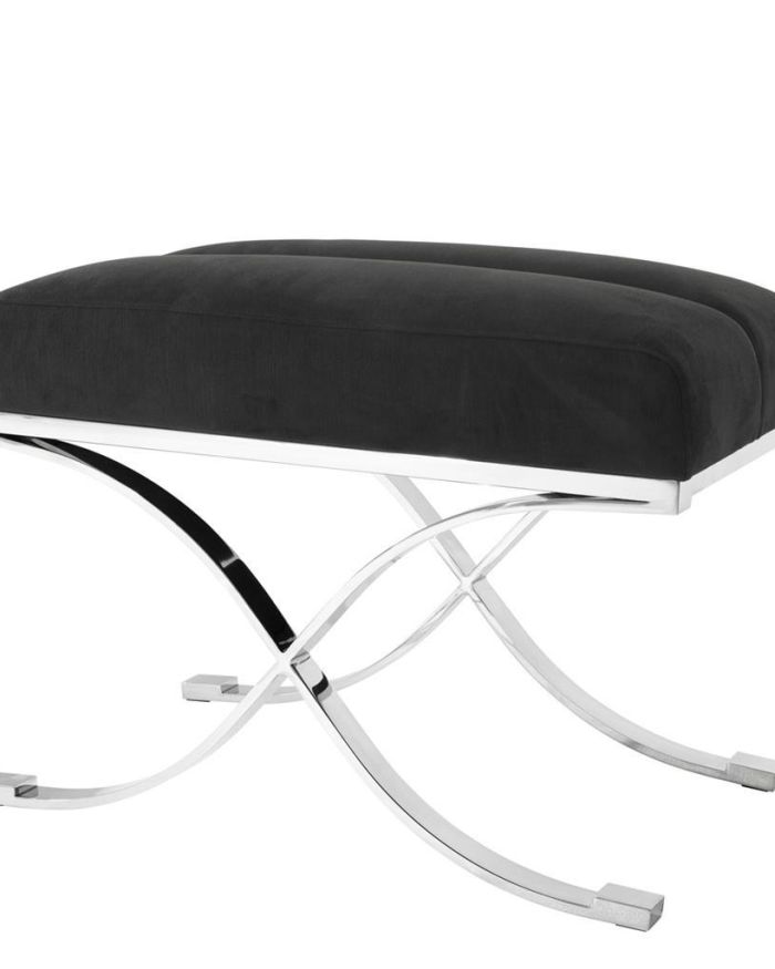 Stool Alexandria anthracite grey