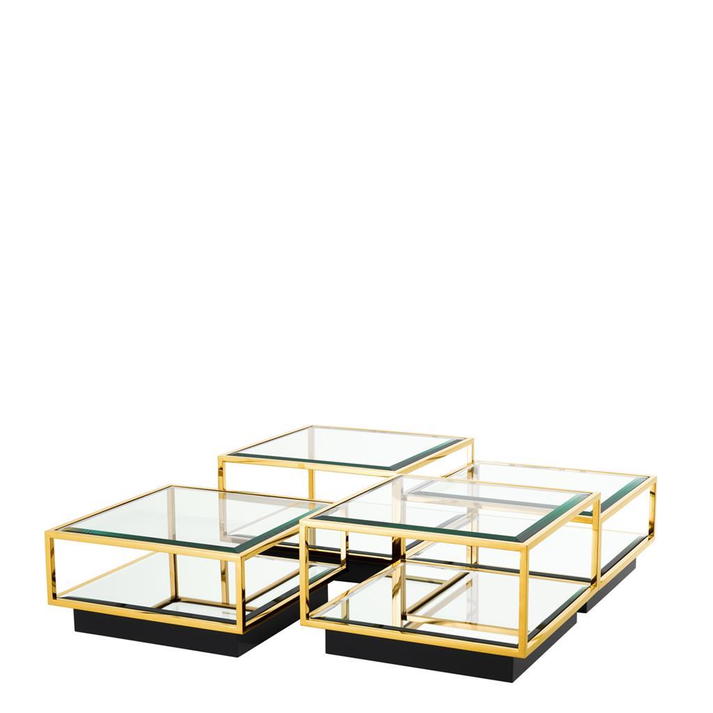 Coffee Table Sachmet gold finish set of 4