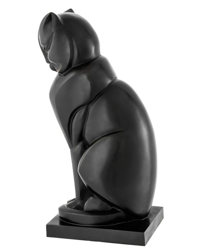 Meow Art Deco bronze
