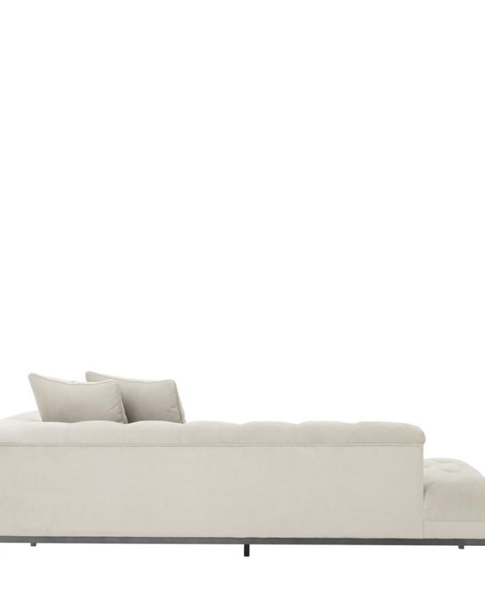 Lounge Sofa Honolulu right pebble grey