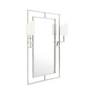 Mirror Ginger Rogers Nickel finish | bevelled mirror glass Including two lamps