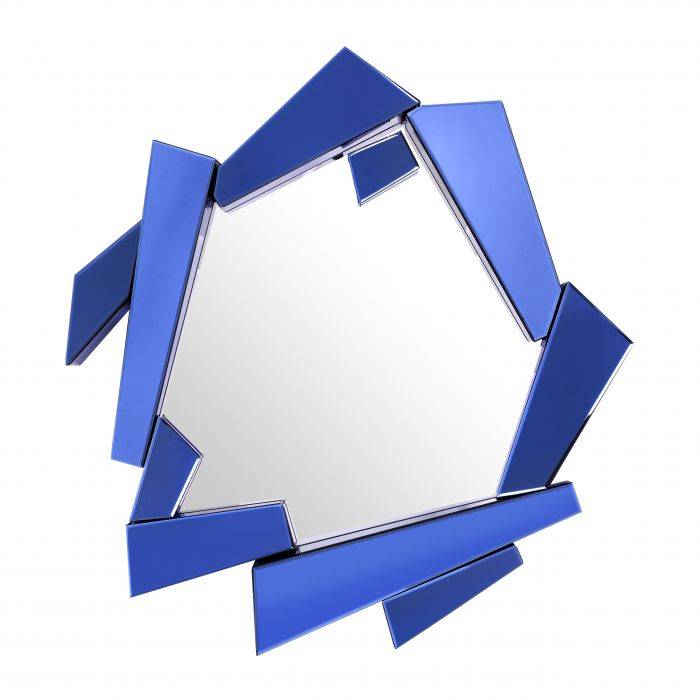 Mirror Reflection Blue mirror glass