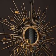 Mirror Dots Antique brass finish | mirror glass