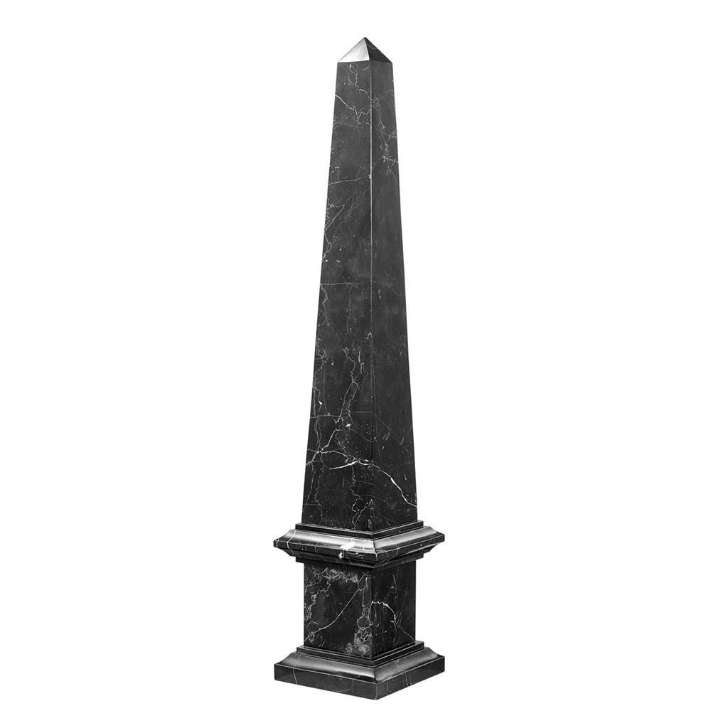 Obelisk Salinas black marble 15 x 15 x H. 77,5 cm