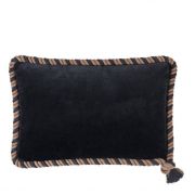 Pillow Rivoli Black velvet | hand knotted rope Set of 2