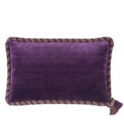 Pillow Rivoli Purple velvet | hand knotted rope set of 2
