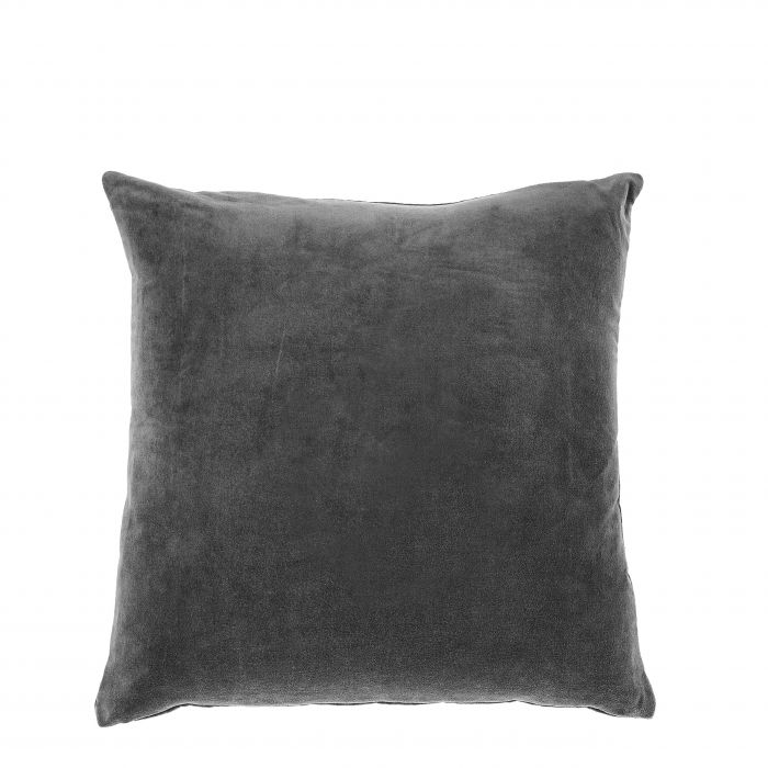 Pillow Lance Grey velvet | silver colour thread Hand embroidered 60 x 60 cm