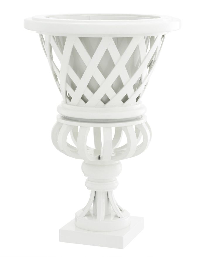 Planter Orchid Garden Piano white finish Including removable inlay