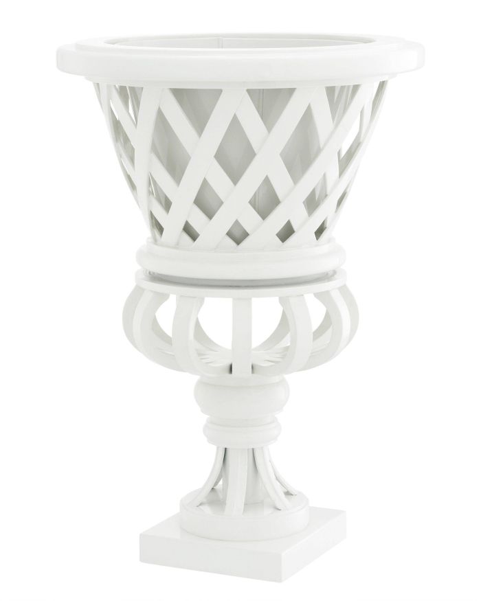 Planter Orchid Garden Piano white finish Including removable inlay
