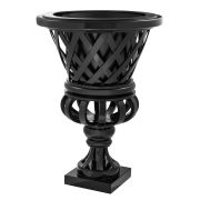 Planter Orchid Gardens Piano black finish Including removable inlay