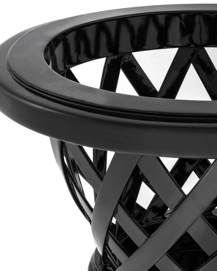 Planter Orchid Gardens Piano black finish Including removable inlay