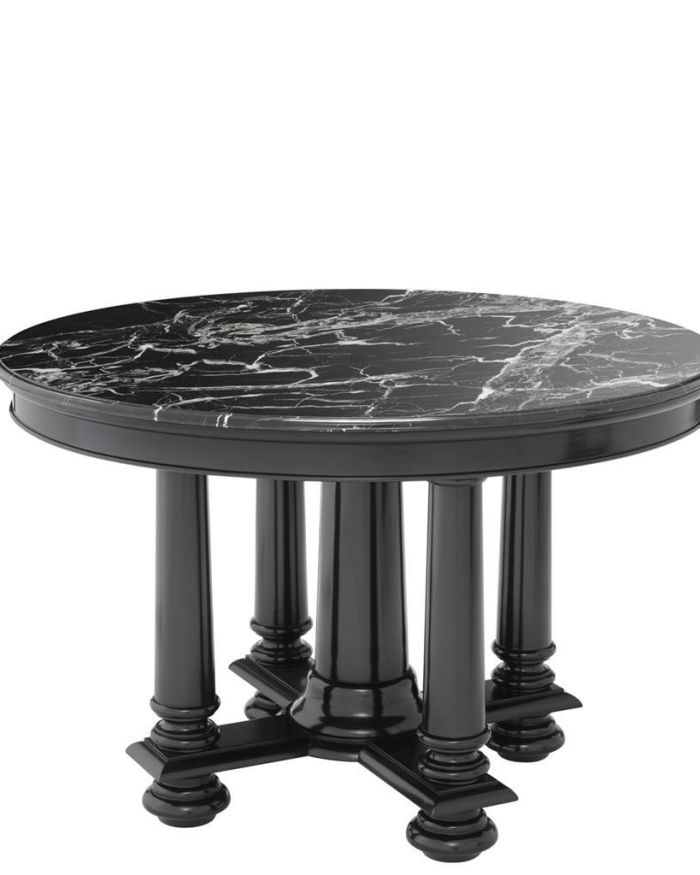 Centre Table Sardonyx waxed black finish