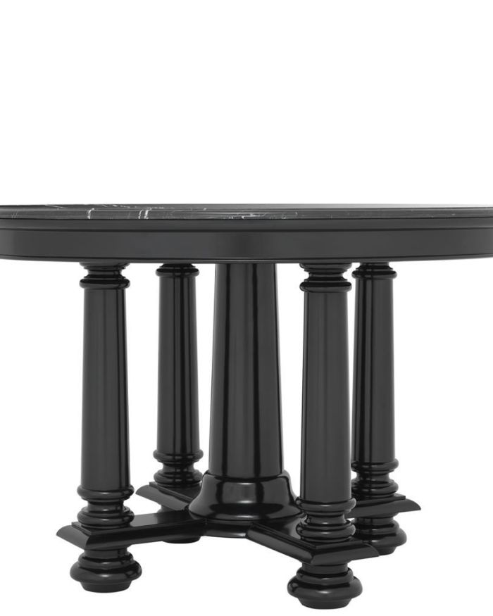 Centre Table Sardonyx waxed black finish