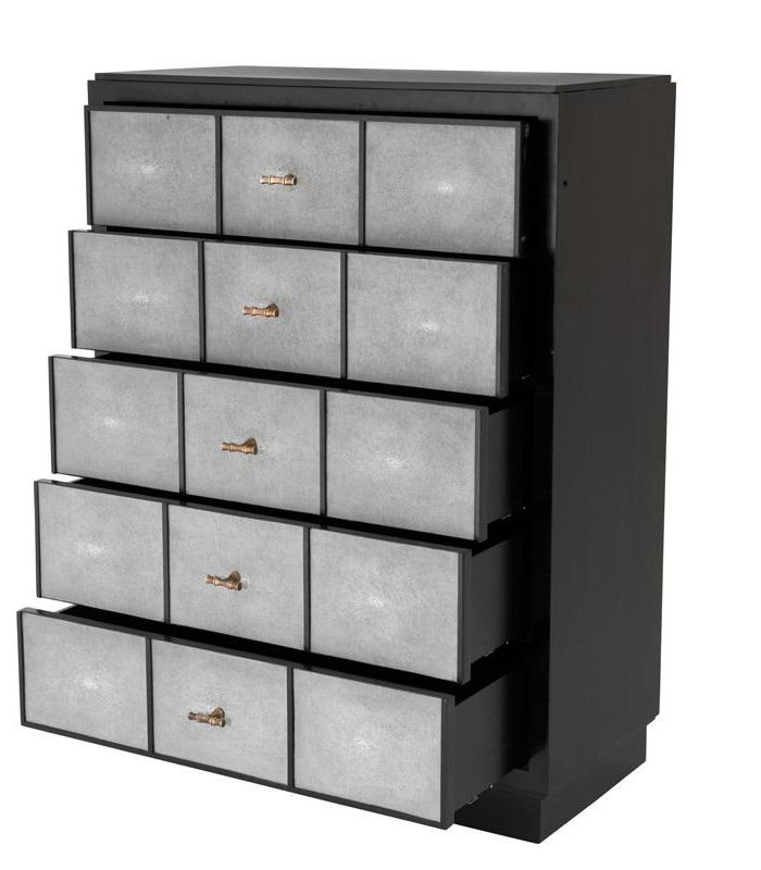 Chest Willow 5 drawer black finish