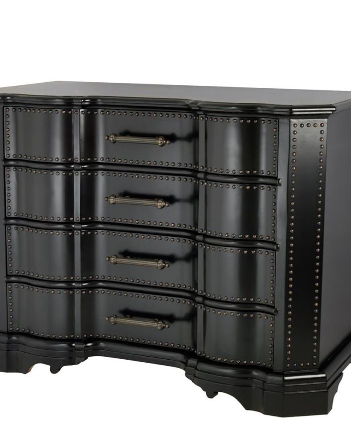 Chest Ginevra waxed black finish