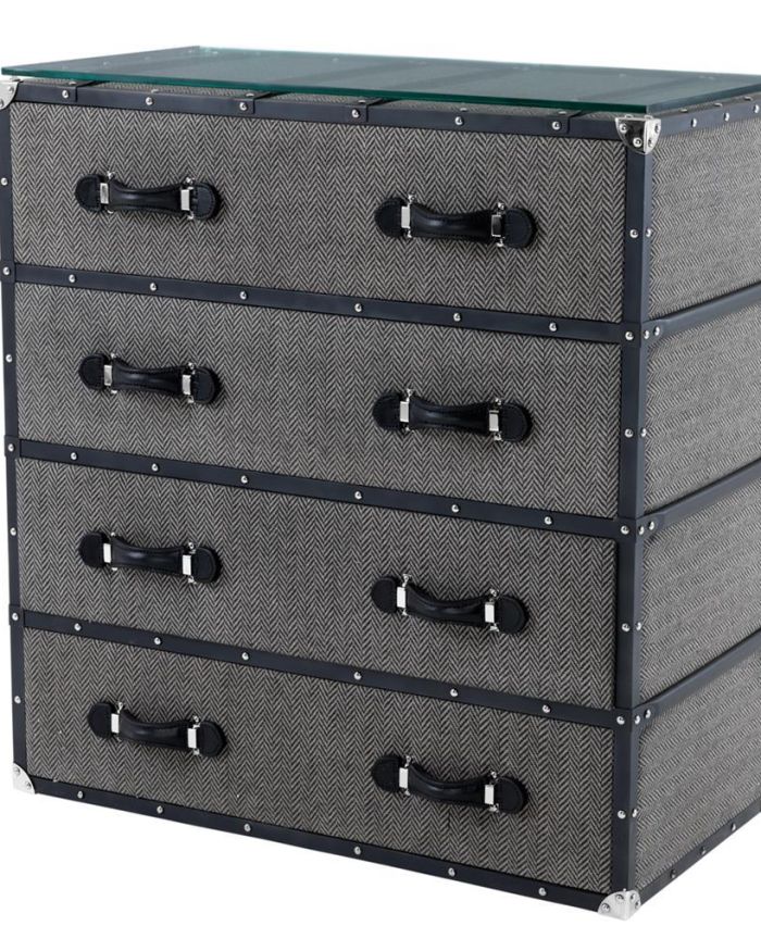 Chest Oreaden 4 drawer Grey