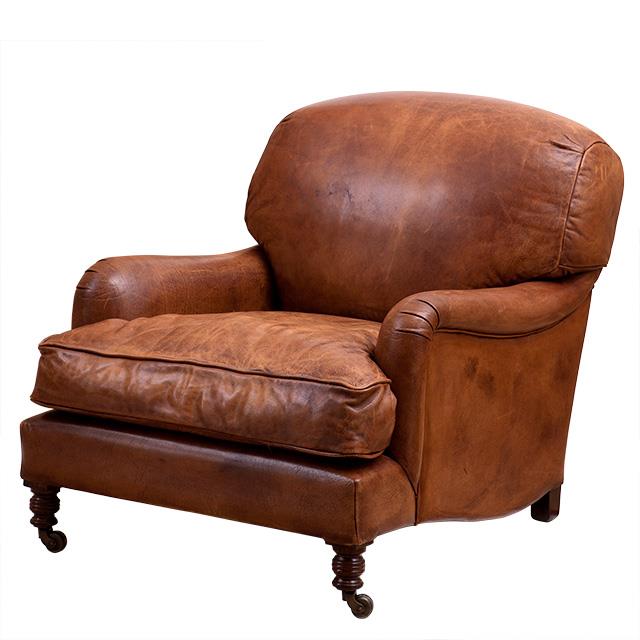 Chair Winston Churchill tobacco leather