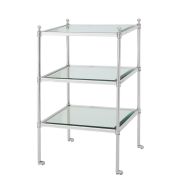 Side Table Rectangle Silver plated | bevelled glass 42 x 42 x H. 71 cm 16.54″ x 16.54″ x 27.95″ H