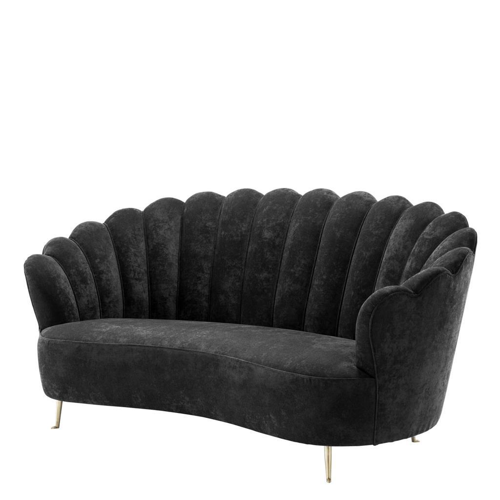 Sofa Shellfield black velvet