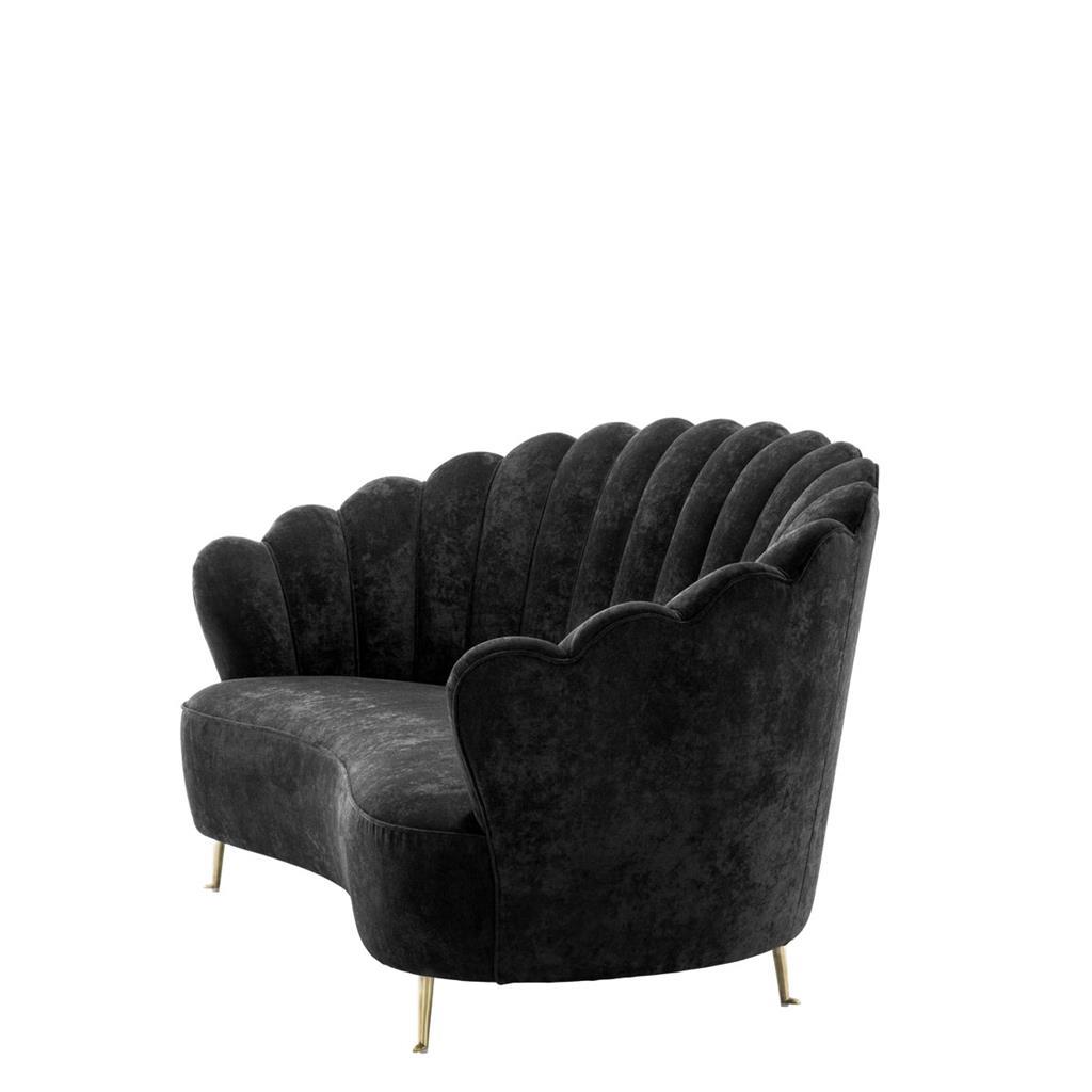 Sofa Shellfield black velvet