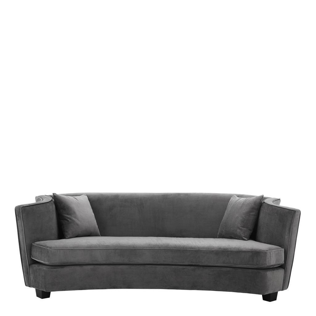 Sofa Salinas 3 seat granite grey 226 x 110 x 74