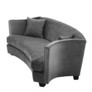 Sofa Salinas 3 seat granite grey 226 x 110 x 74