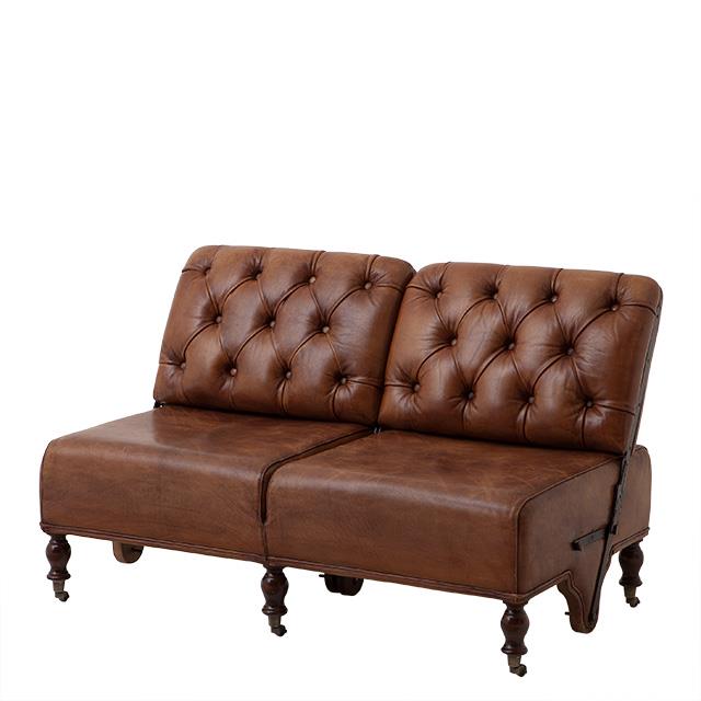 Sofa Varadero Tobacco leather 130 x 73 x H. 74cm