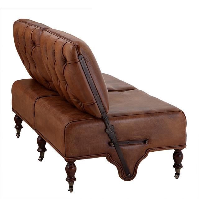 Sofa Varadero Tobacco leather 130 x 73 x H. 74cm