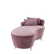 Sofa Waco lilac velvet 162 x 79 x 66 cm