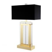 Table Lamp Mon Dieu Crystal glass | gold finish Including black shade