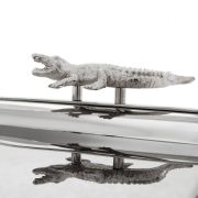 Tray Crocodile Polished stainless steel | nickel finish