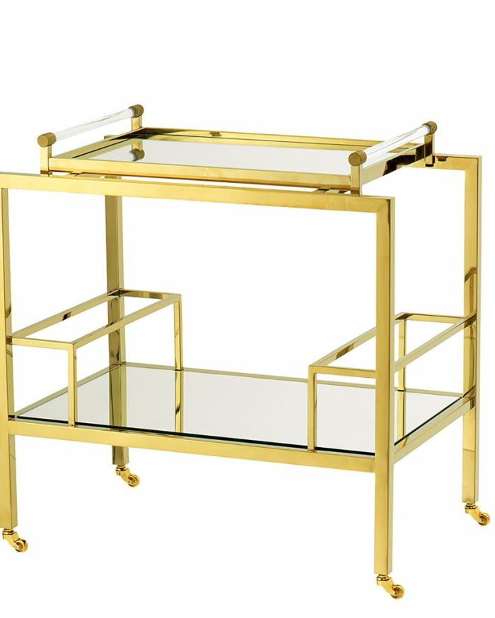 Trolley Sperlonga Gold finish | mirror glass