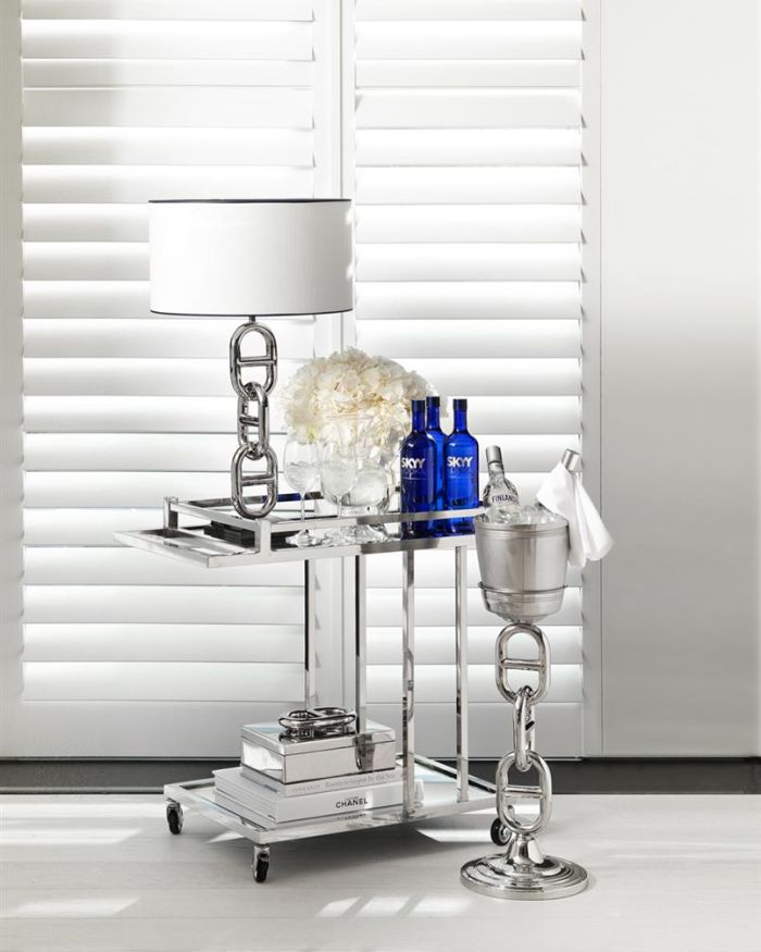 Trolley Locorotondo Polished stainless steel | bevelled mirror glass
