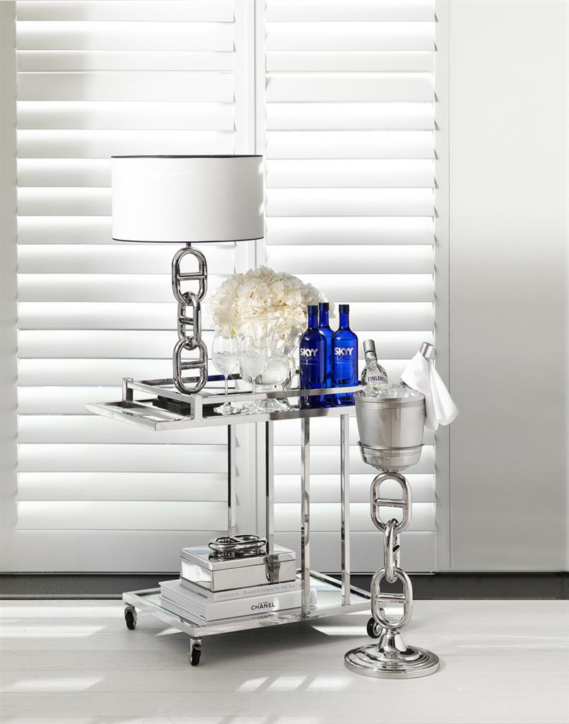 Trolley Locorotondo Polished stainless steel | bevelled mirror glass