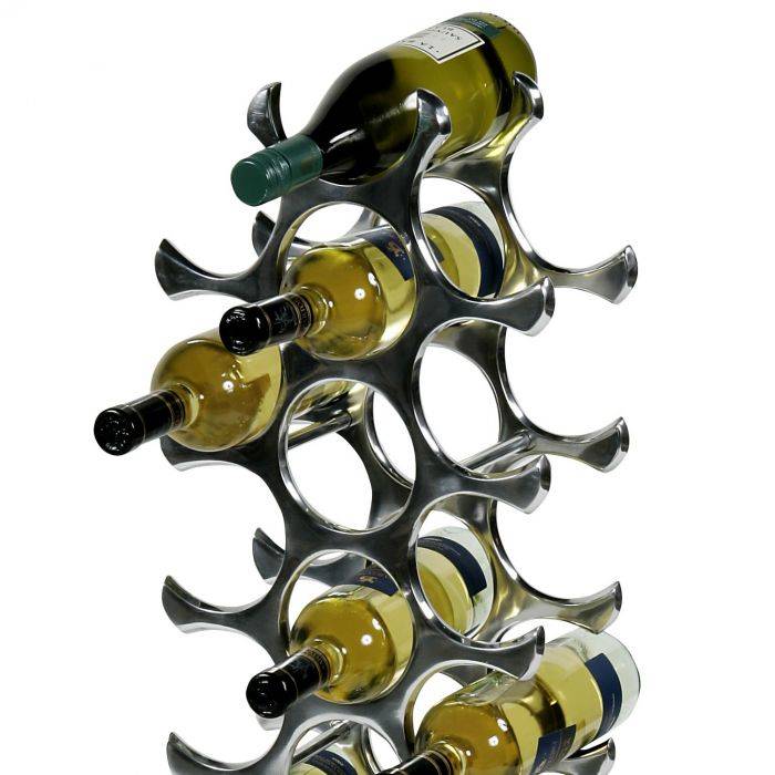 Wine Rack Contenance 27 bottles Polished aluminium