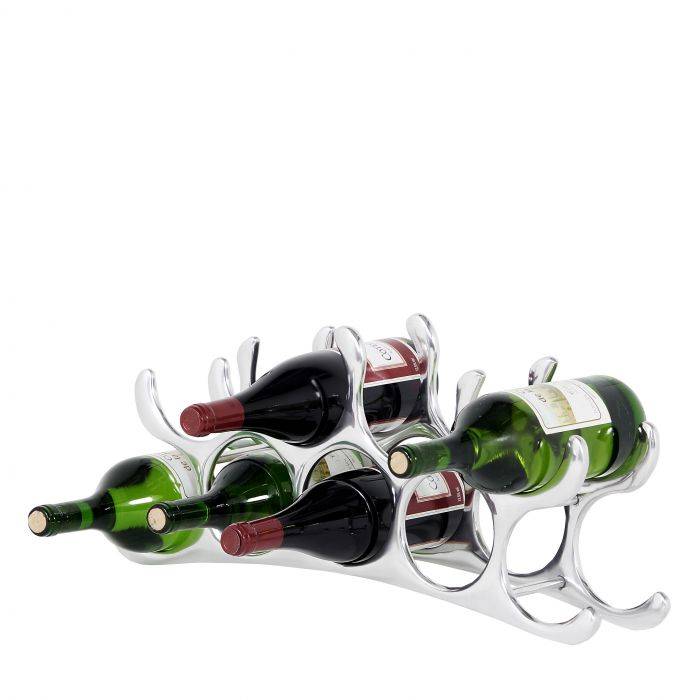 Wine Rack Contenance 9 bottles Polished aluminium
