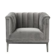 Chair Temecula roche porpoise grey velvet