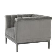 Chair Temecula roche porpoise grey velvet