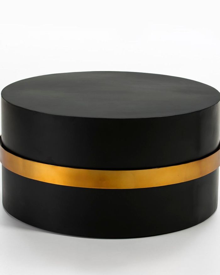 Coffee Table Naveen 79×40 Metal Dorado/Negro
