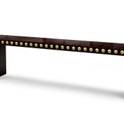 Console Golden Points 300 x 50 x 88 cm Ebony, black laquered and gold