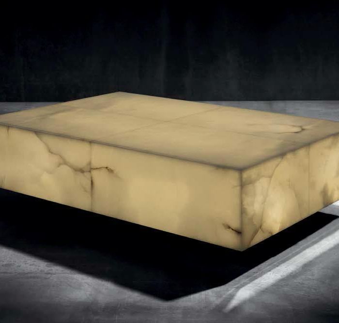 Coffee Table Icarus 130 x 80 x 37 ALABASTER WITH LIGHTING