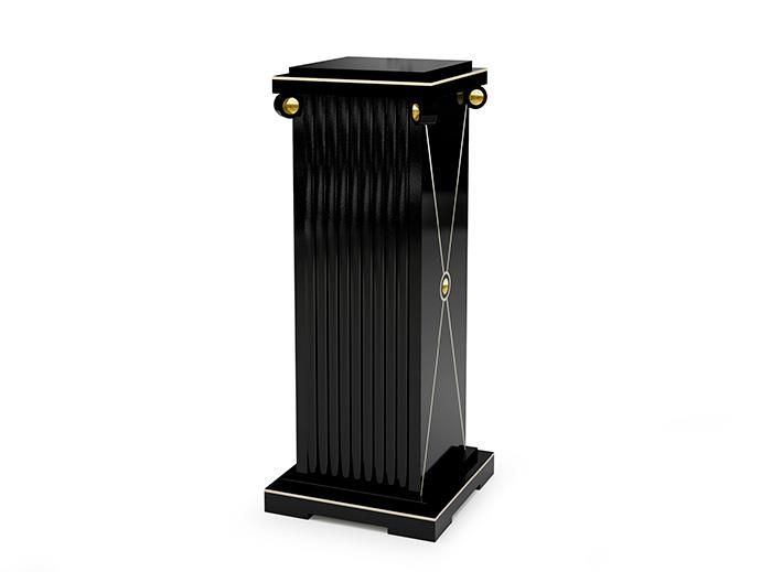 Pedestal Anubis 45 x 45 x 110 cm Black and Sycamore