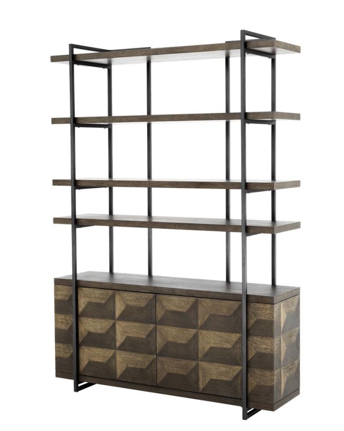 Cabinet Mensam Oak veneer | bronze finish 140 x 40 x H. 200 cm